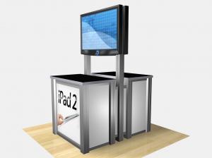REIDL-1233 / Double-Sided Rectangular Counter Kiosk